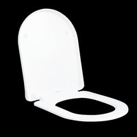 WC SEAT REMIX SHAPE D WHITE - METAL HINGES - SLOW CLOSING - TOP FIX - best price from Maltashopper.com BR430007081