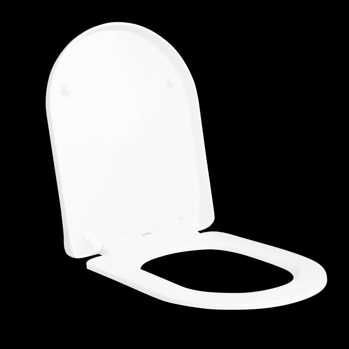 WC SEAT REMIX SHAPE D WHITE - METAL HINGES - SLOW CLOSING - TOP FIX