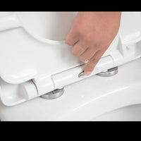WC SEAT REMIX SHAPE D WHITE - METAL HINGES - SLOW CLOSING - TOP FIX - Premium Universal toilet seat from Bricocenter - Just €46.99! Shop now at Maltashopper.com