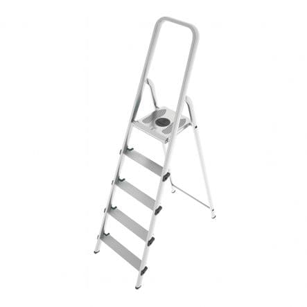 Bricocenter STARK STEEL/ALUMINIUM LADDER 5 NON-SLIP STEPS, GALVANISED STEEL FRAME 40X24 MM