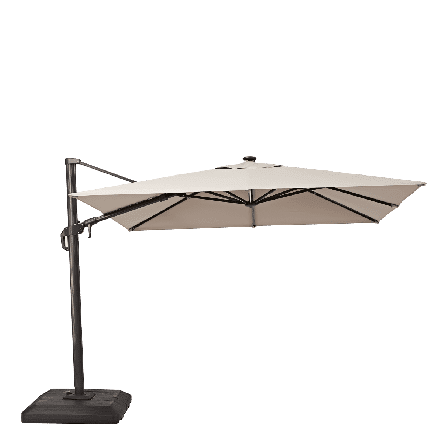 NATERIAL - Aluminum umbrella with gray polyester tarp 2.9X2.9 M