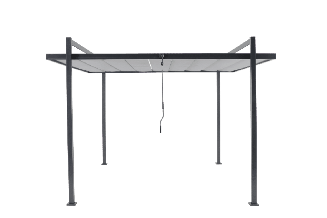 ELYSIA NAZALIAL - aluminium pergola textile anthracite cover 3.1X3.5 M - best price from Maltashopper.com BR500011230