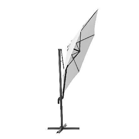 AVEA NATERIAL - Steel and aluminum umbrella with white polyester tarpaulin D 2.9 M - best price from Maltashopper.com BR500011240