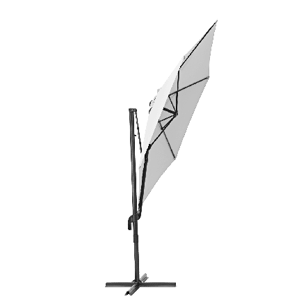 Bricocenter AVEA NATERIAL - Steel and aluminum umbrella with white polyester tarpaulin D 2.9 M
