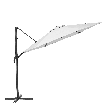 Bricocenter AVEA NATERIAL - Steel and aluminum umbrella with white polyester tarpaulin D 2.9 M