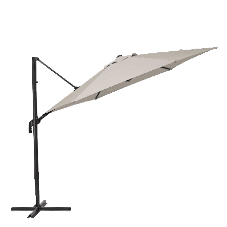 AVEA NATERIAL - Steel and aluminum umbrella with gray polyester tarpaulin D 2.9 M