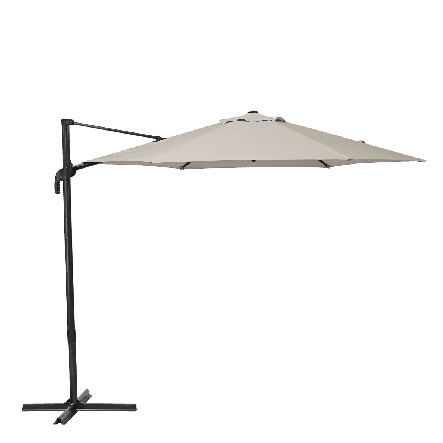 AVEA NATERIAL - Steel and aluminum umbrella with gray polyester tarpaulin D 2.9 M - best price from Maltashopper.com BR500011239