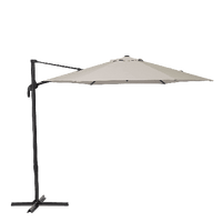 AVEA NATERIAL - Steel and aluminum umbrella with gray polyester tarpaulin D 2.9 M - best price from Maltashopper.com BR500011239