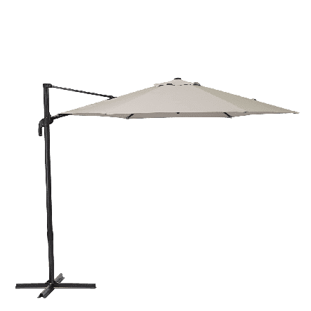 AVEA NATERIAL - Steel and aluminum umbrella with gray polyester tarpaulin D 2.9 M