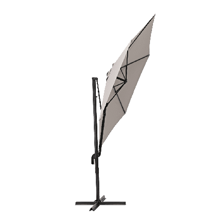 AVEA NATERIAL - Steel and aluminum umbrella with gray polyester tarpaulin D 2.9 M - best price from Maltashopper.com BR500011239