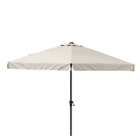 AVEA NATERIAL - Aluminum umbrella with white polyester cloth - Gray 3 M - best price from Maltashopper.com BR500011235