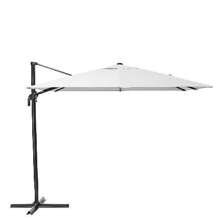 AURA NATERIAL - Steel and aluminum umbrella with white polyester cloth 2.9X2.9M - best price from Maltashopper.com BR500011241