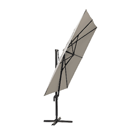 AURA NATERIAL - Steel and aluminum umbrella with gray polyester cloth 2.9X2.9M - best price from Maltashopper.com BR500011242