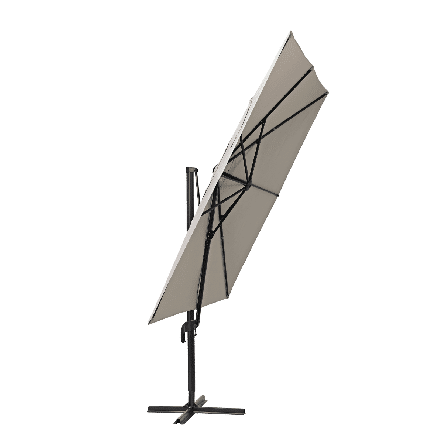 Bricocenter AURA NATERIAL - Steel and aluminum umbrella with gray polyester cloth 2.9X2.9M