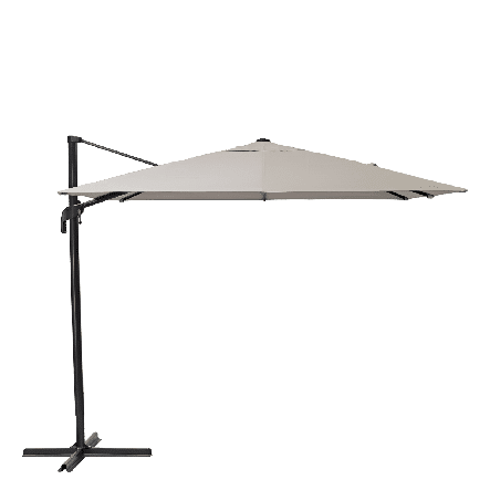 Bricocenter AURA NATERIAL - Steel and aluminum umbrella with gray polyester cloth 2.9X2.9M