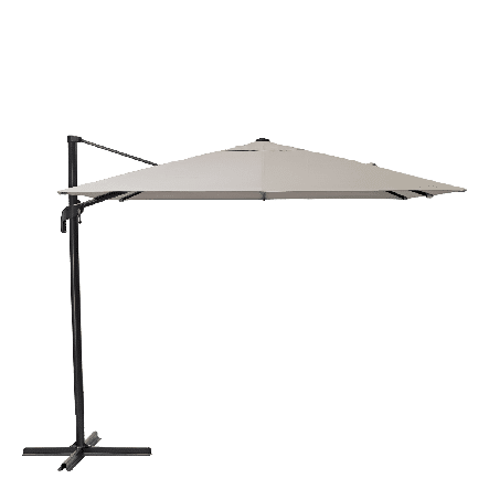 AURA NATERIAL - Steel and aluminum umbrella with gray polyester cloth 2.9X2.9M - best price from Maltashopper.com BR500011242