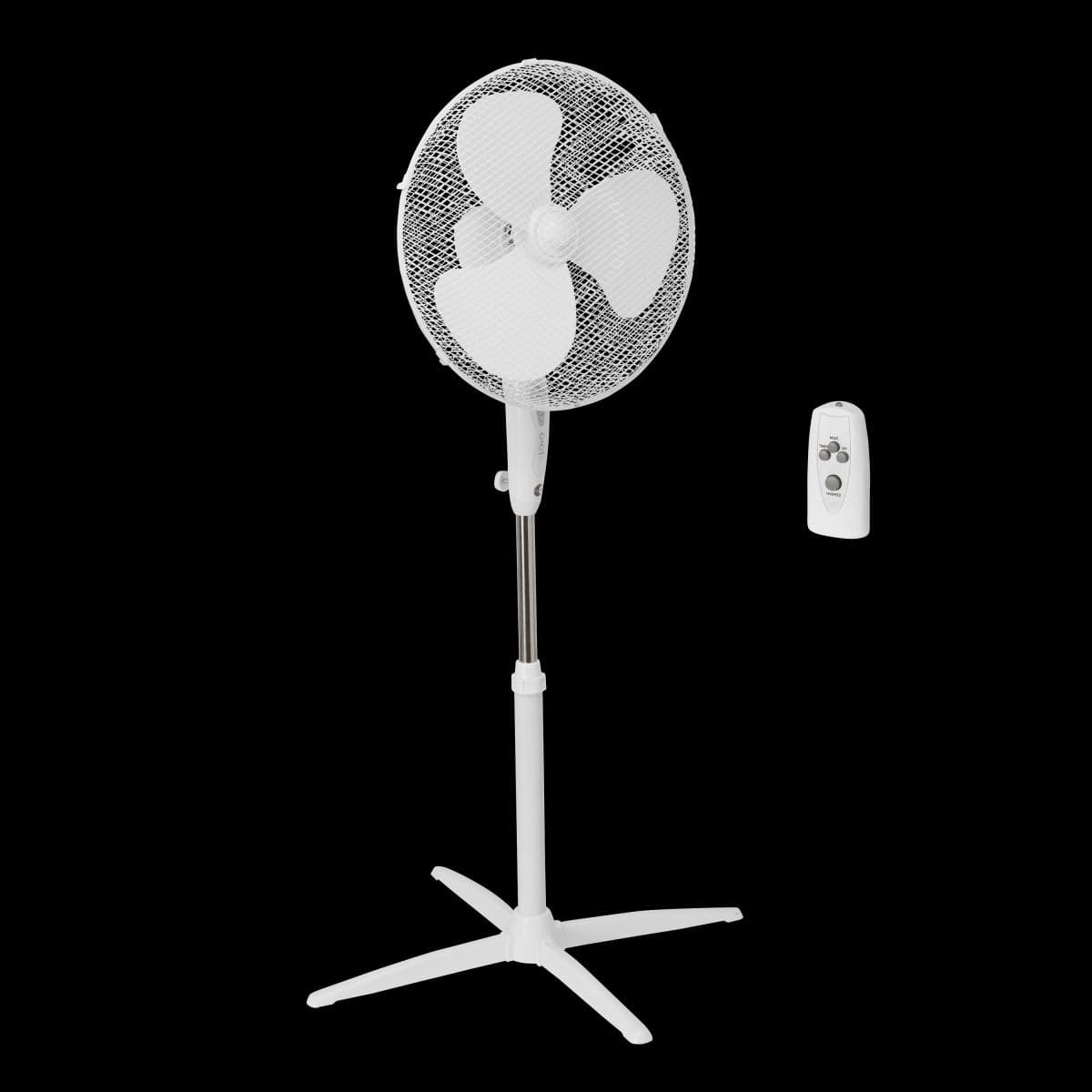 FLOOR STANDING FAN 40CM 45W WHITE WITH REMOTE CONTROL EQUATION - best price from Maltashopper.com BR420960342