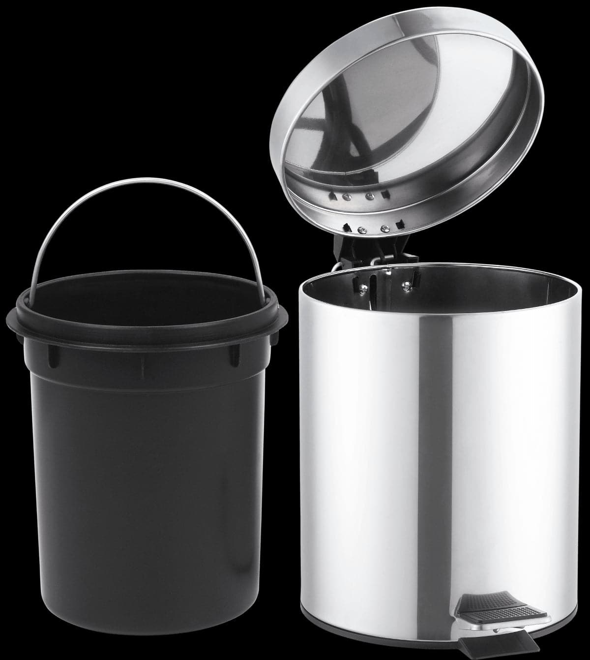 BATHROOM DUSTBIN 5 L CHROME WITH PEDAL - best price from Maltashopper.com BR430460516