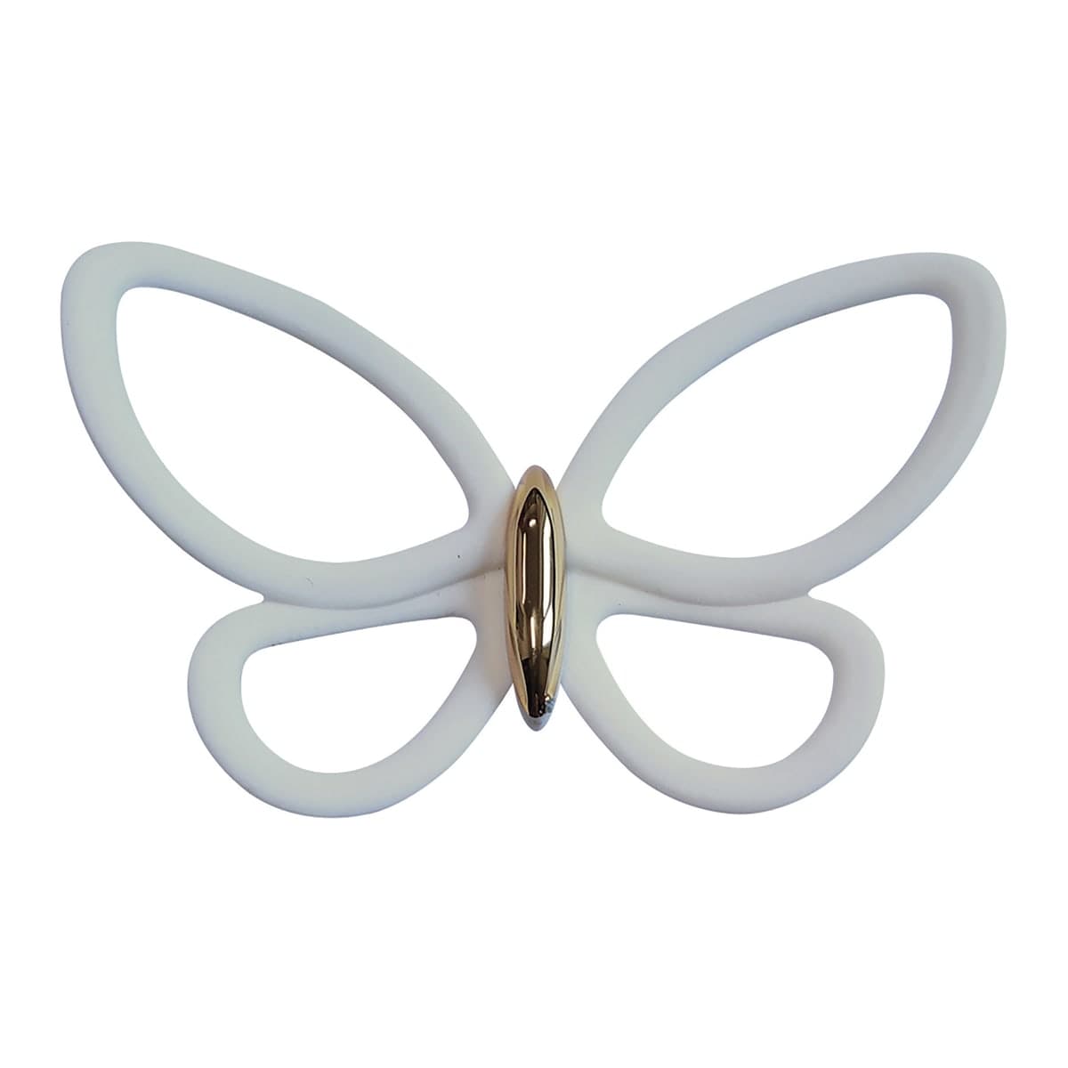 ADHESIVE TEMPLATES 3D WHITE METAL BUTTERFLIES 32X12CM - best price from Maltashopper.com BR480008461