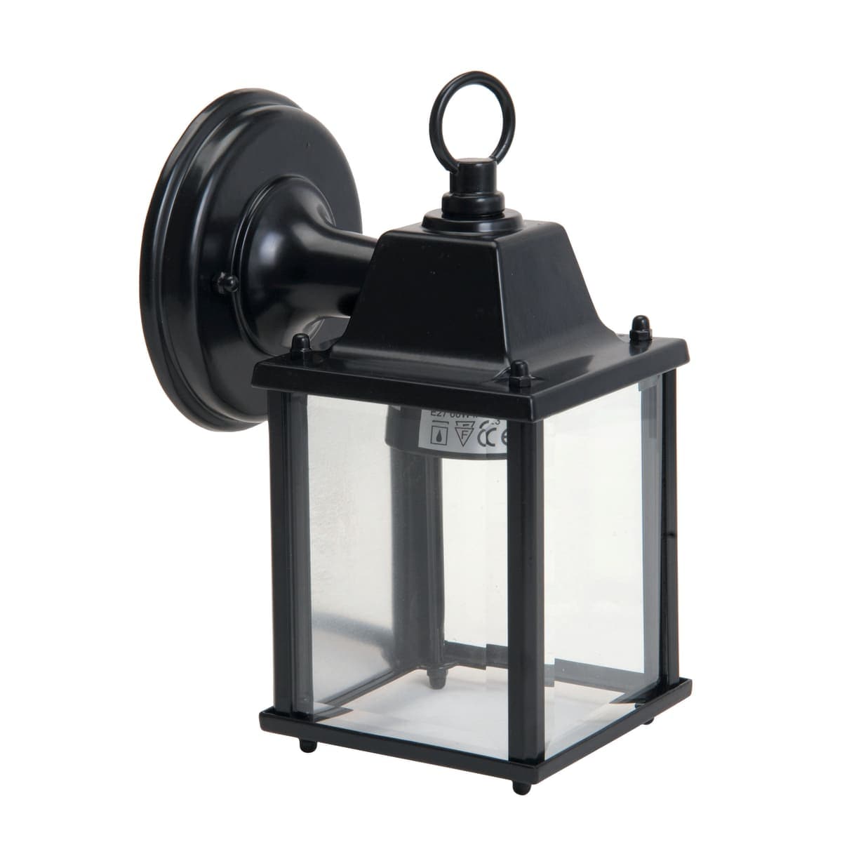 SANBOI ALUMINIUM DOWNLIGHTER BLACK 15X10.5X22.5 CM E27=60W IP44 - best price from Maltashopper.com BR420950761