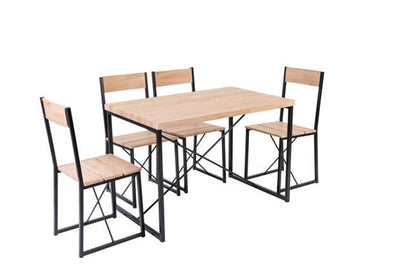 BASIC Natural dinner set H 75 x W 70 x L 110 cm - Premium Tables from Casa - Just €274.99! Shop now at Maltashopper.com