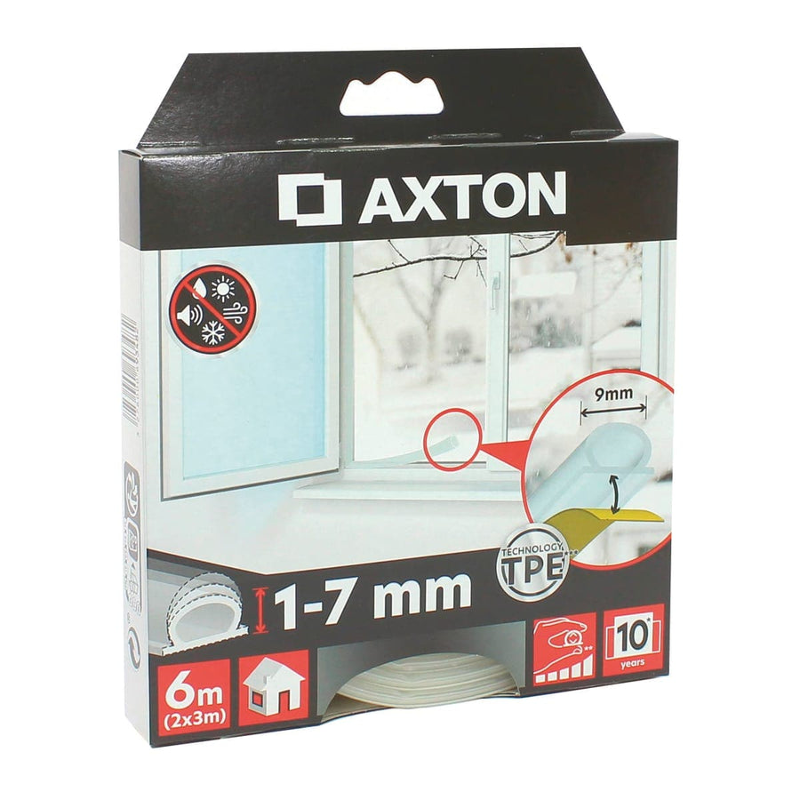 Bricocenter SUPERIOR TRANSPARENT DOOR AND WINDOW GASKET 6MT AXTON