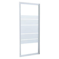 HINGED DOOR ESSENTIAL SENSEA W 90 H 185 CM SCREEN-PRINTED GLASS 4 MM WHITE - best price from Maltashopper.com BR430006821