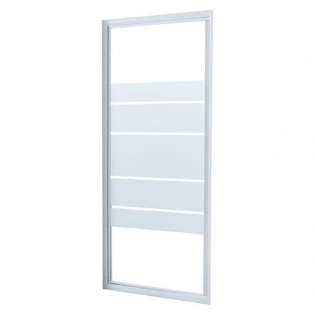 ESSENTIAL SENSEA HINGED DOOR W 70 H 185 CM SCREEN-PRINTED GLASS 4 MM WHITE