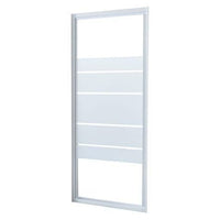 HINGED DOOR ESSENTIAL SENSEA W 90 H 185 CM SCREEN-PRINTED GLASS 4 MM WHITE