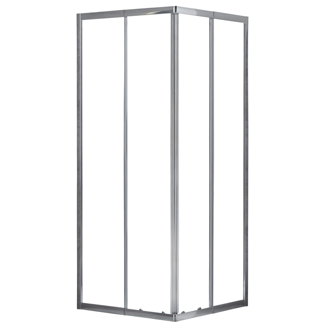 ESSENTIAL SQUARE SHOWER CUBICLE 70-80X70-80 H180 CM CLEAR GLASS CHROME FRAME - best price from Maltashopper.com BR430008890