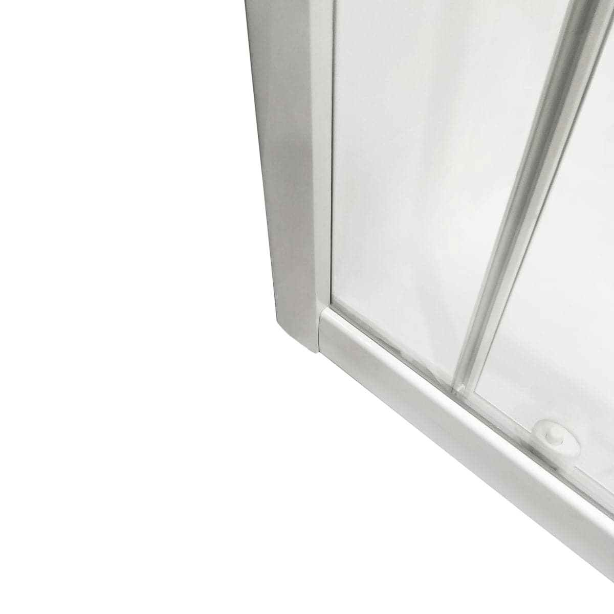 ESSENTIAL SENSEA RECTANGULAR SHOWER CUBICLE L70-80 X 80-90 H 185CM SCREEN-PRINTED GLASS 4MM WHITE - best price from Maltashopper.com BR430006810