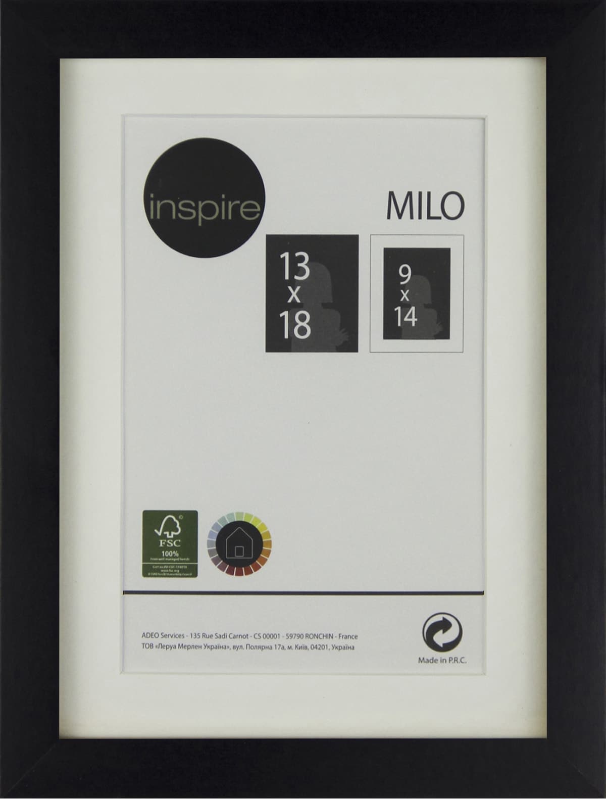 MILO FRAME 13X18 CM WOOD BLACK