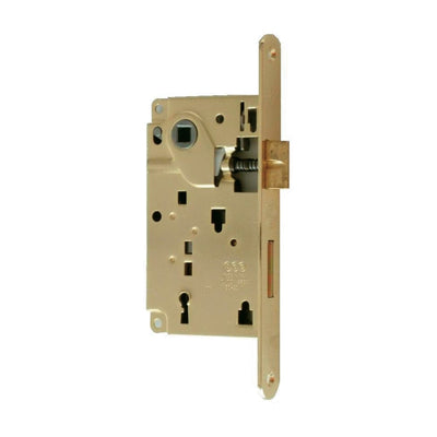 F18 CENTRED LOCK WITH DEADBOLT CENTRE DISTANCE 90 MM ENTRY 50 MM BRASS-PLATED STEEL - best price from Maltashopper.com BR410005164