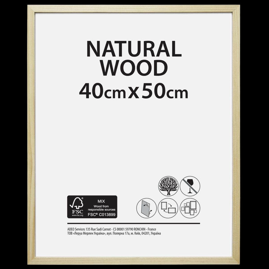 Bricocenter RAW FRAME 40X50 CM NATURAL WOOD