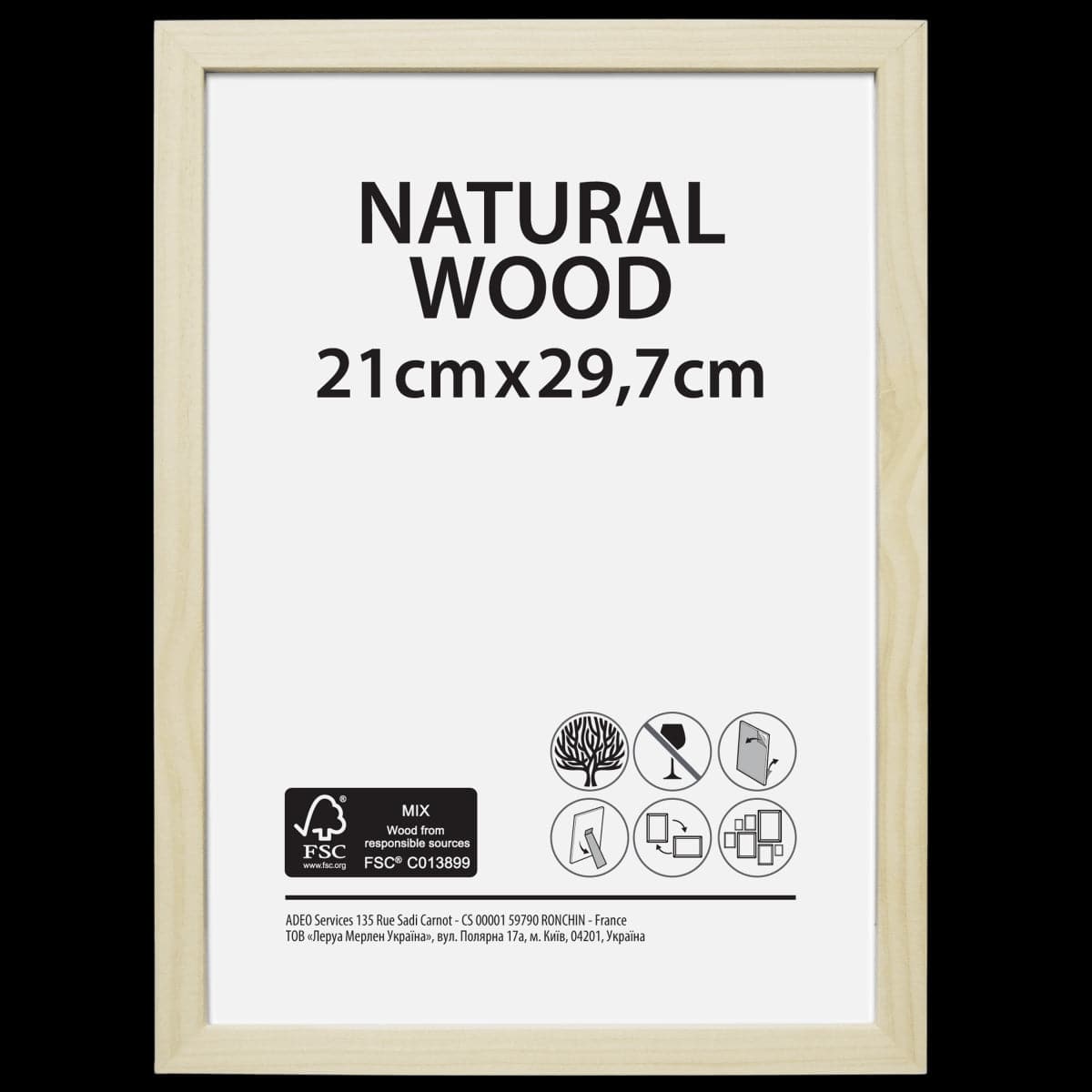 ROUGH FRAME 21X29.7 CM NATURAL WOOD - best price from Maltashopper.com BR480005281