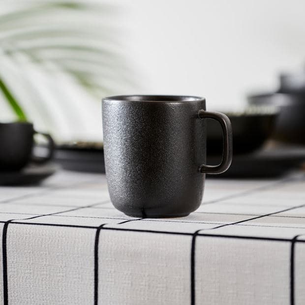 Casa MAGMA Mug 35 CL nero - set of 6 , H 10 cm - Ø 8 cm