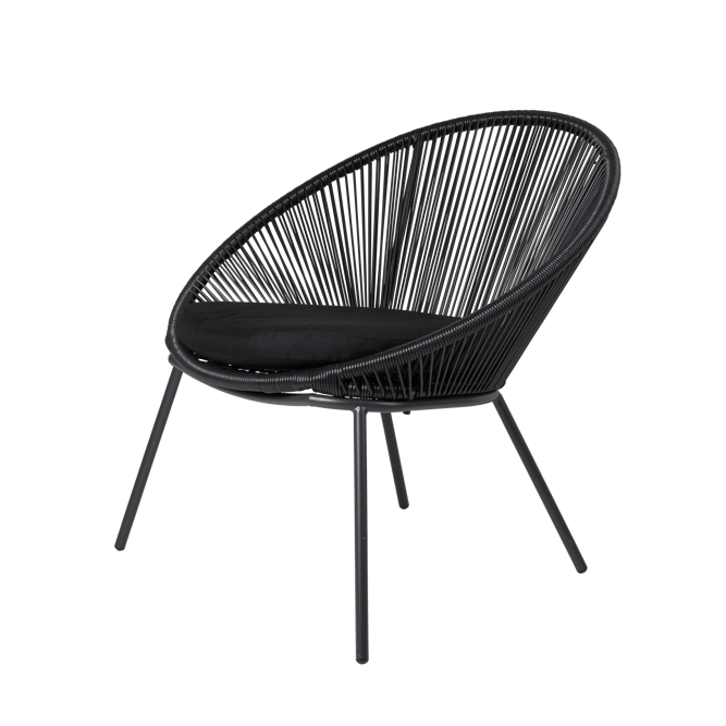 Casa PAPAYO LOUNGE CHAIR BLACK