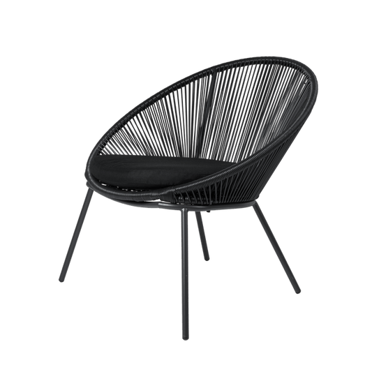 Casa PAPAYO LOUNGE CHAIR BLACK