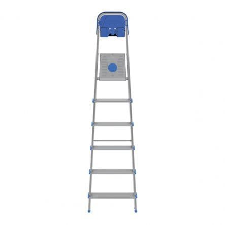 ATLANTIC LADDER 6 EXTRA WIDE STEPS 12 CM,ALUMINIUM FRAME 40X24 MM - best price from Maltashopper.com BR450001348