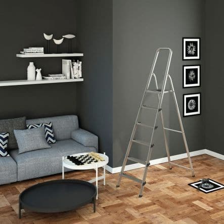 STEEL-ALUMINIUM DOMESTIC LADDER 6 STEPS - best price from Maltashopper.com BR450001340