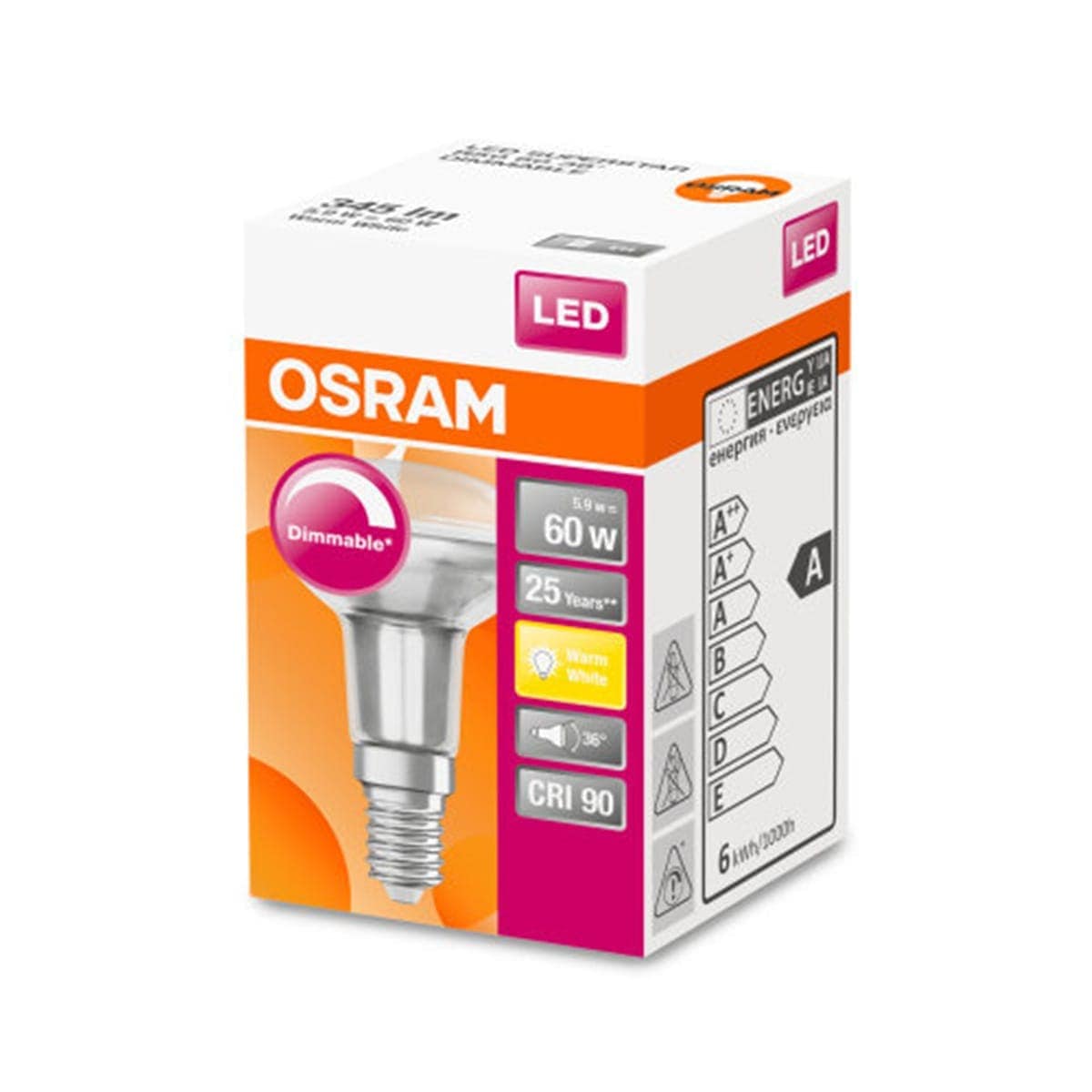 Bricocenter LED BULB E14=60W R50 WARM LIGHT DIMMABLE