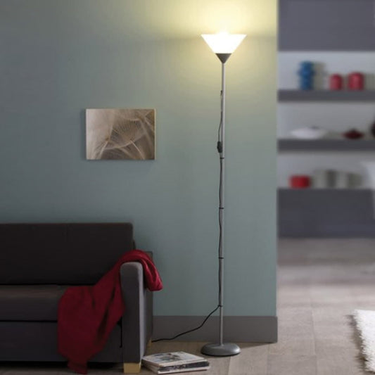 FLOOR LAMP BASIC SILVER H179 E27=60W