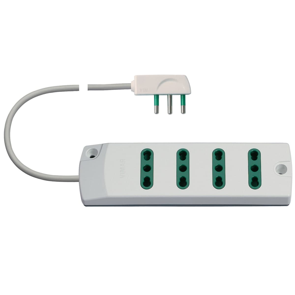 MULTISOCKET PLUG 16A 4 SOCKETS 2-PIN 10/16A CABLE 1.5MT WHITE