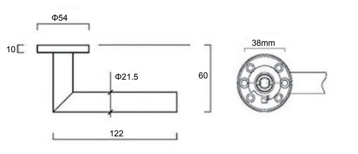 NINE DOOR HANDLE WITH ROSETTE AND ESCUTCHEON IN ZAMAK SATIN NICKEL FINISH - best price from Maltashopper.com BR410004435