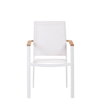 ETHAN White stackable chair H 90.5 x W 58.5 x D 63 cm - best price from Maltashopper.com CS652344