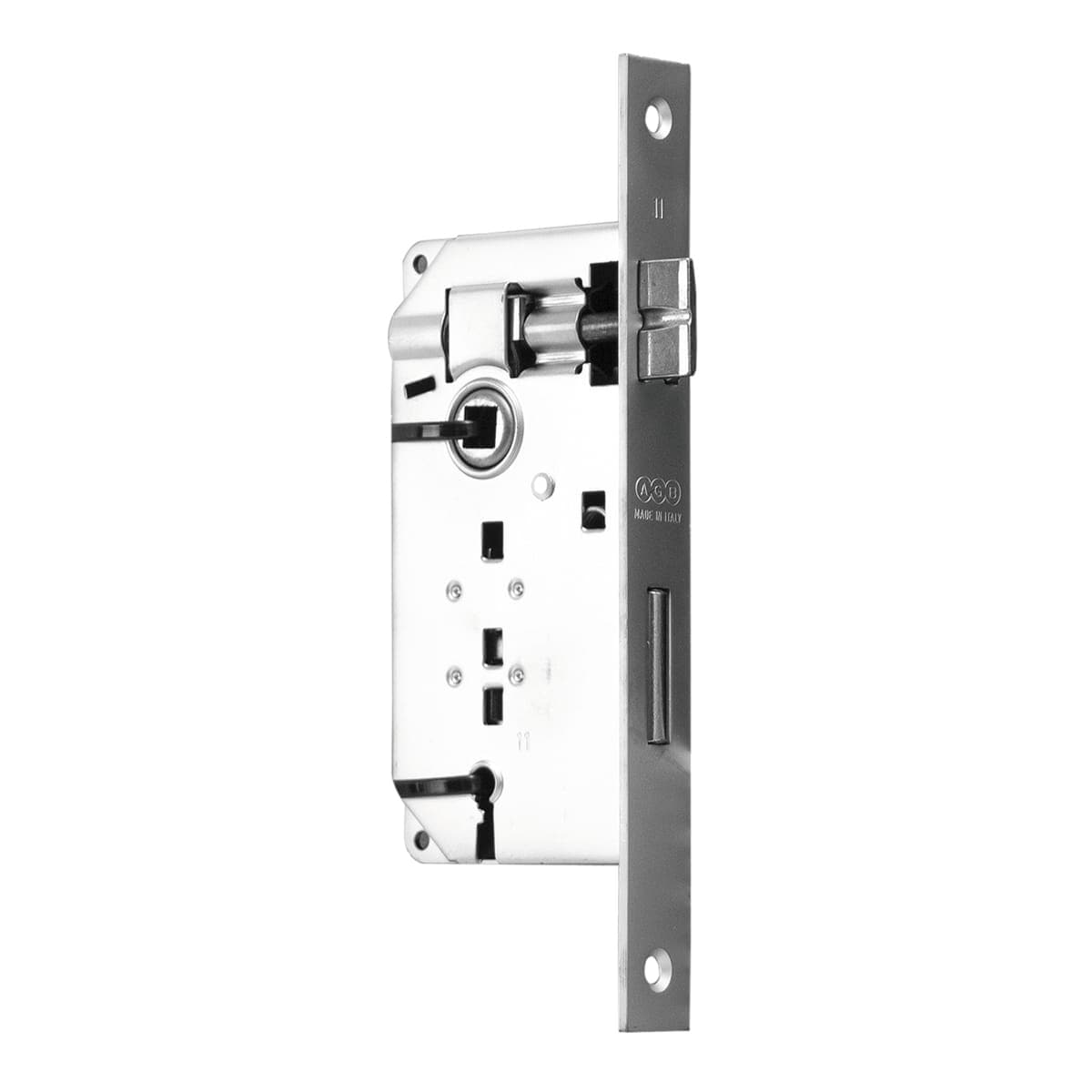 PATENT LOCK CENTRE DISTANCE 70MM ENTRY 40MM NICKEL-PLATED STEEL