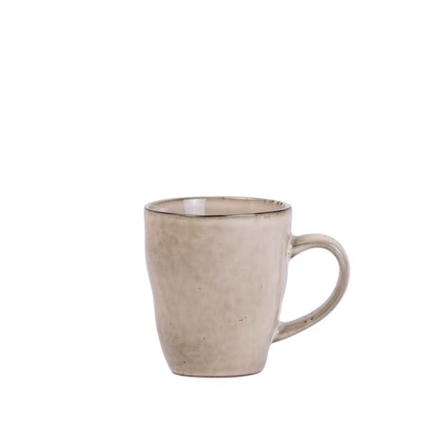 EARTH SAND Mug with light brown handle H 8.5 cm - Ø 7.5 cm