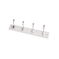 WHITE WOOD HANGERS WITH 4 ZAMAK-HANGS L46xH9.5 CM - best price from Maltashopper.com BR410330774