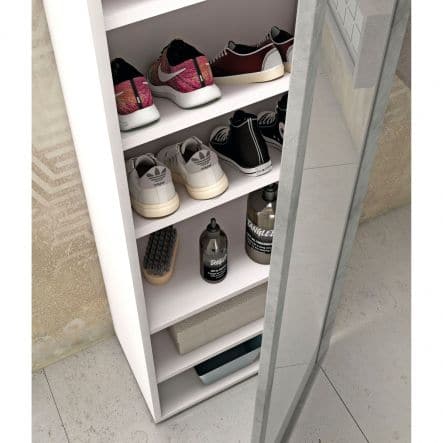 SHOE CABINET DOOR MIRROR WITH CONCRETE FRAME 50X32X182 - best price from Maltashopper.com BR440001965