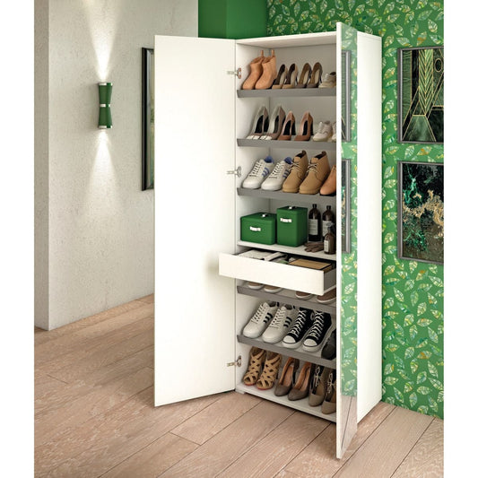 multi-purpose cupboard with 2 doors, 1 drawer, 6 interior shelves 72x37X195H - best price from Maltashopper.com BR440002755